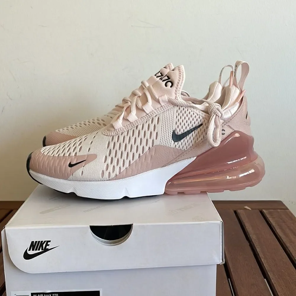 Nike Air Max 270 Light Soft Pink USA Women Size 9.5/UK 7/EU 41(AH6789-604)